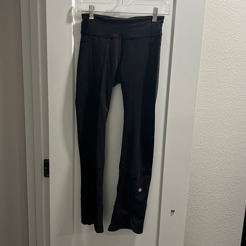 Lululemon front slit mini flare leggings